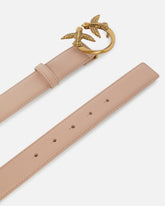 Ceinture Love Birds en cuir 3cm - Rose | Pinko
