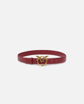 Cintura Love Birds in pelle 3cm - Rosso | Pinko