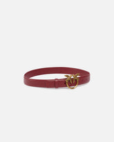 Cintura Love Birds in pelle 3cm - Rosso | Pinko