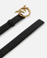 Love Birds leather belt 3cm - | Pinko