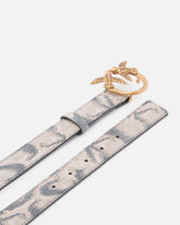 Python-print belt with Love Birds buckle, 3 cm - | Pinko