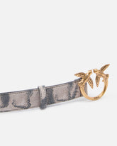 Python-print belt with Love Birds buckle, 3 cm - | Pinko