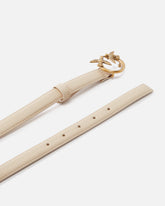 Love Birds thin leather belt 2cm - | Pinko