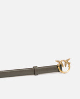 Cintura sottile Love Birds in pelle 2cm - | Pinko