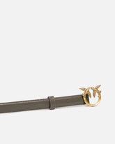 Cintura sottile Love Birds in pelle 2cm - | Pinko