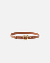 Love Birds thin leather belt 2cm - | Pinko