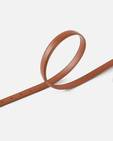 Love Birds thin leather belt 2cm - Light Brown | Pinko
