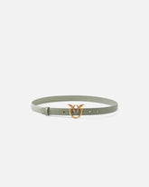 Fine ceinture Love Birds en cuir 2cm - Vert | Pinko