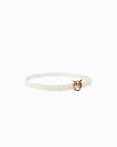 Schmaler Gürtel Love Birds aus Leder 2cm - | Pinko