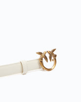 Schmaler Gürtel Love Birds aus Leder 2cm - | Pinko