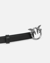Cintura sottile Love Birds in pelle 2cm - | Pinko