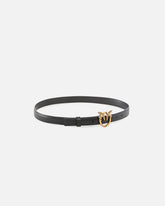 Cintura sottile Love Birds in pelle 2cm - | Pinko