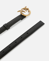 Love Birds thin leather belt 2cm - | Pinko