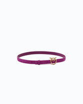 Suede belt with Love Birds buckle, 2 cm - Pink | Pinko