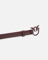 Thin colour-block Love Birds leather belt 2cm - | Pinko