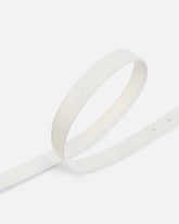 Cinturón fino Love Birds de piel color block 2cm - Blanco | Pinko