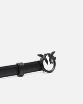 Cintura sottile Love Birds pelle color block 2cm - | Pinko