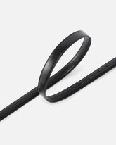 Gürtel aus glänzendem Leder mit Schnalle Love Birds und Mikronieten, 2 cm breit - | Pinko