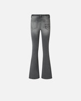 Grey denim flared jeans - | Pinko