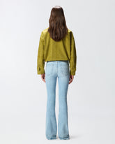 Light jeans with belt and Love Birds buckle - | Pinko