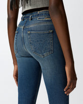 Vaqueros oscuros con cinturón y hebilla Love Birds - | Pinko