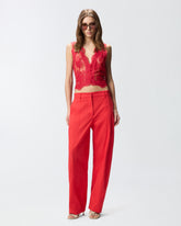 Kamizelka z kwiatowej koronki Valencienne - | Pinko