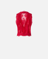 Kamizelka z kwiatowej koronki Valencienne - | Pinko