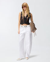 Gilet in pizzo valencienne floreale - | Pinko