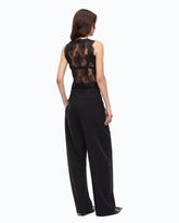 Gilet in pizzo valencienne floreale - | Pinko