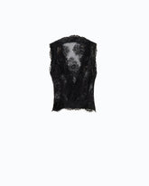 Gilet en dentelle florale de Valenciennes - Noir | Pinko