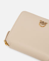 Portafoglio quadrato zip-around in pelle - | Pinko