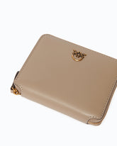 Square leather zip-around purse - | Pinko