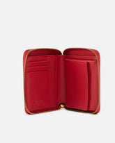 Portafoglio quadrato zip-around in pelle - | Pinko