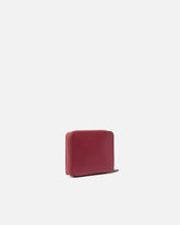 Square leather zip-around purse - Red | Pinko