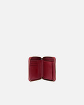 Square leather zip-around purse - Red | Pinko