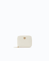 Cartera cuadrada de piel con cremallera circundante - | Pinko