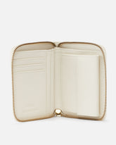 Portefeuille carré à contour zippé en cuir - | Pinko