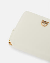 Portefeuille carré à contour zippé en cuir - | Pinko
