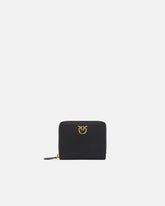 Portafoglio quadrato zip-around in pelle - | Pinko