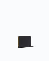 Portafoglio quadrato zip-around in pelle - Nero | Pinko