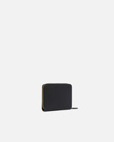 Square leather zip-around purse - Black | Pinko