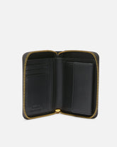 Portafoglio quadrato zip-around in pelle - | Pinko