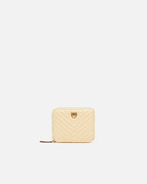 Square quilted nappa leather zip-around purse - | Pinko