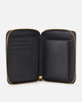 Portafoglio quadrato zip-around nappa trapuntata - Nero | Pinko