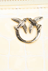 Τετράγωνο πορτοφόλι zip-around με γυαλιστερή κροκό στάμπα PINKO Galleria - | Pinko