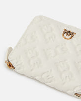 Portafoglio quadrato in pelle Monogram imprimè - Bianco | Pinko