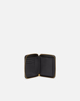 Portafoglio quadrato in pelle Monogram imprimè - Nero | Pinko