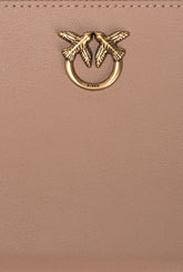 Cartera de piel con cremallera circundante - | Pinko