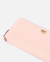 Portafoglio zip-around in pelle - Rosa | Pinko