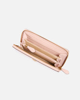Portafoglio zip-around in pelle - Rosa | Pinko